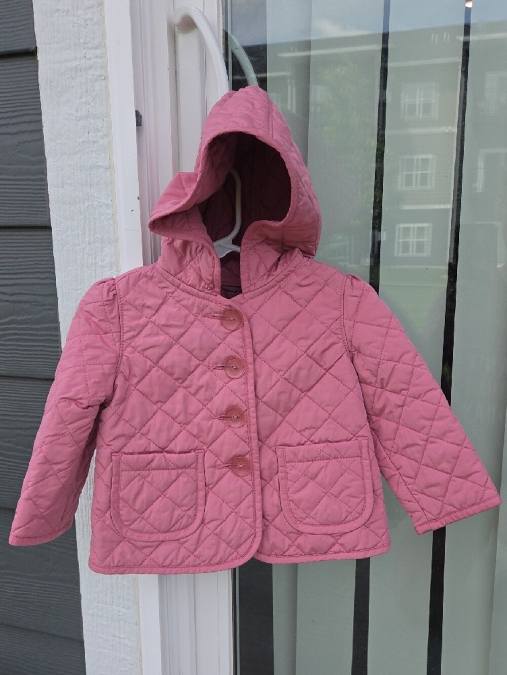 Baby GAP Quilted Hooded Jacket in Dusty Rose